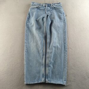 Zara Jeans 31 (Fits 30x31) Blue Light Wash Faded Grunge Wide Baggy Y2K Style